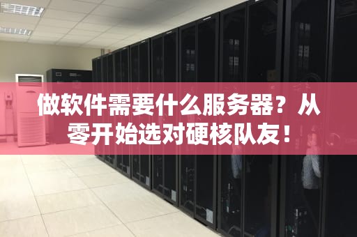做软件需要什么服务器？从零开始选对硬核队友！