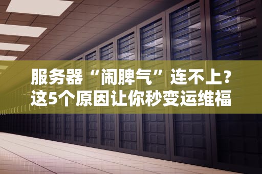 服务器“闹脾气”连不上？这5个原因让你秒变运维福尔摩斯！