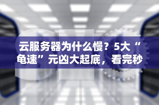 云服务器为什么慢？5大“龟速”元凶大起底，看完秒变老司机！