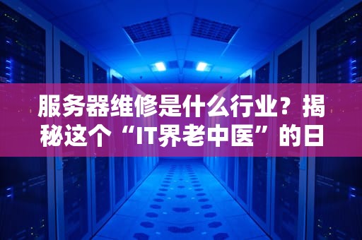 服务器维修是什么行业？揭秘这个“IT界老中医”的日常！