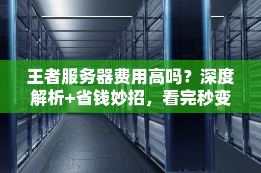 王者服务器费用高吗？深度解析+省钱妙招，看完秒变老司机！