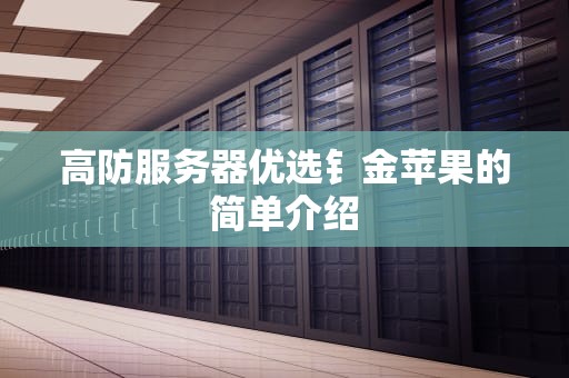 高防服务器优选钅金苹果的简单介绍