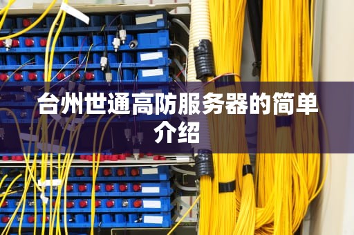 台州世通高防服务器的简单介绍