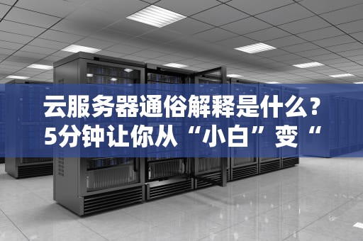 云服务器通俗解释是什么？5分钟让你从“小白”变“行家”！