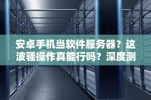 安卓手机当软件服务器？这波骚操作真能行吗？深度测评