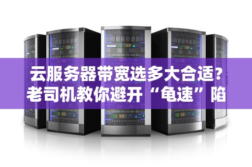 云服务器带宽选多大合适？老司机教你避开“龟速”陷阱！