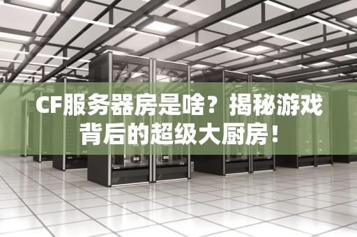 CF服务器房是啥？揭秘游戏背后的超级大厨房！