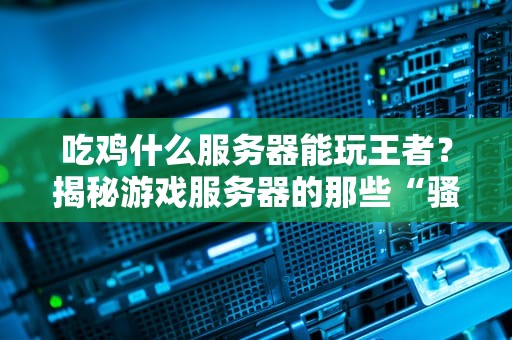 吃鸡什么服务器能玩王者？揭秘游戏服务器的那些“骚操作”