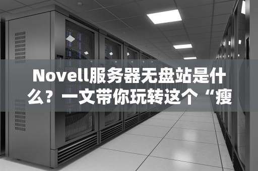 Novell服务器无盘站是什么？一文带你玩转这个“瘦客户机”老古董！