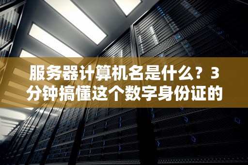 服务器计算机名是什么？3分钟搞懂这个数字身份证的奥秘！