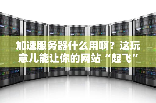 加速服务器什么用啊？这玩意儿能让你的网站“起飞”吗？