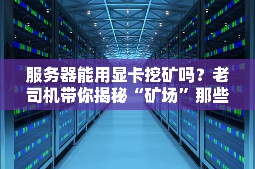 服务器能用显卡挖矿吗？老司机带你揭秘“矿场”那些事儿！