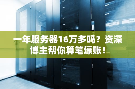 一年服务器16万多吗？资深博主帮你算笔壕账！