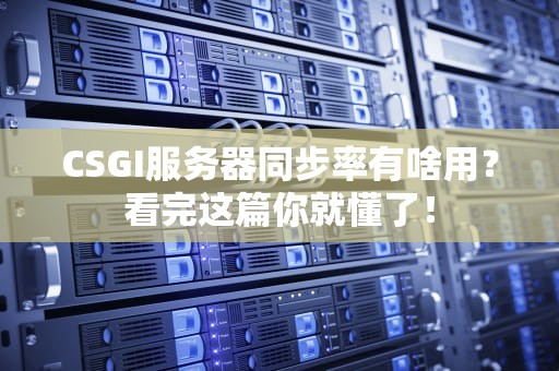 CSGI服务器同步率有啥用？看完这篇你就懂了！
