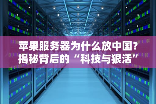 苹果服务器为什么放中国？揭秘背后的“科技与狠活”！
