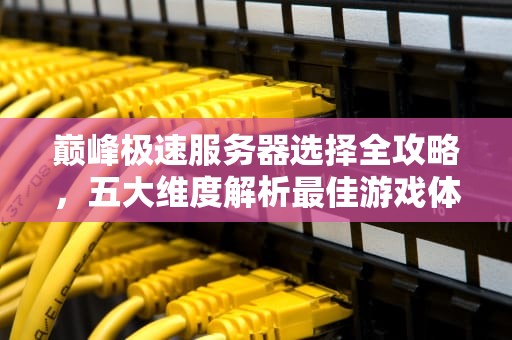 巅峰极速服务器选择全攻略，五大维度解析最佳游戏体验，巅峰极速什么服务器好用