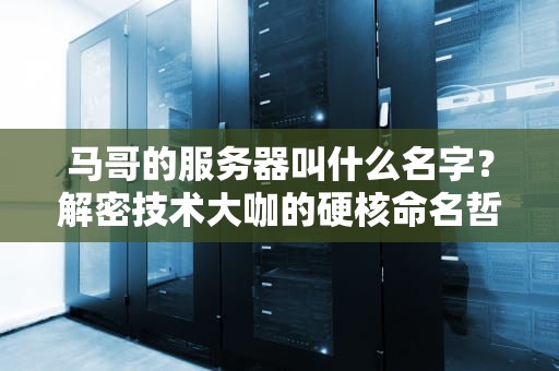 马哥的服务器叫什么名字？解密技术大咖的硬核命名哲学，马哥的服务器叫什么名字啊