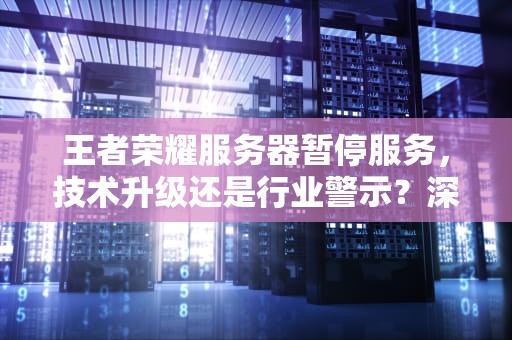 王者荣耀服务器暂停服务，技术升级还是行业警示？深度解析停服背后的连锁反应，王者叫停服务器什么意思啊