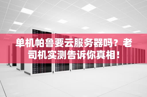 单机帕鲁要云服务器吗？老司机实测告诉你真相！