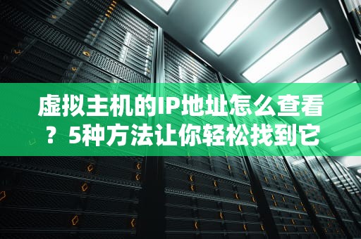 虚拟主机的IP地址怎么查看？5种方法让你轻松找到它的家庭住址