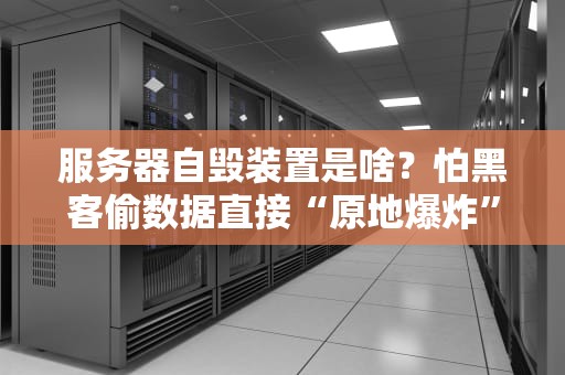 服务器自毁装置是啥？怕黑客偷数据直接“原地爆炸”？揭秘背后的赛博狠活！
