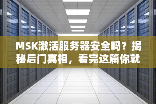 MSK激活服务器安全吗？揭秘后门真相，看完这篇你就懂了！