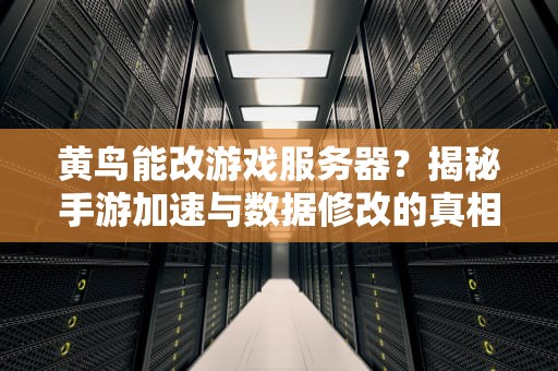 黄鸟能改游戏服务器？揭秘手游加速与数据修改的真相！