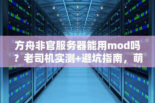 方舟非官服务器能用mod吗？老司机实测+避坑指南，萌新必看！