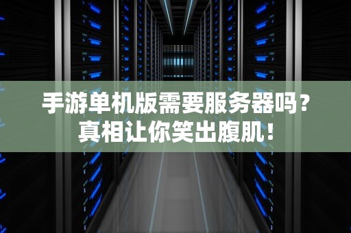 手游单机版需要服务器吗？真相让你笑出腹肌！