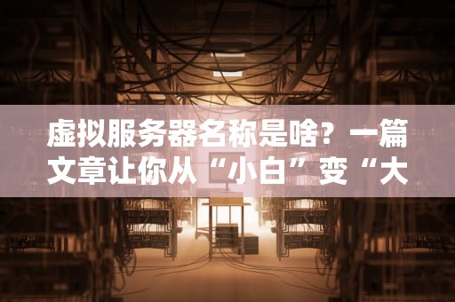 虚拟服务器名称是啥？一篇文章让你从“小白”变“大神”！