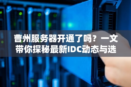 曹州服务器开通了吗？一文带你探秘最新IDC动态与选购攻略！