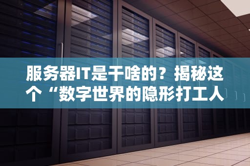 服务器IT是干啥的？揭秘这个“数字世界的隐形打工人”有多硬核！