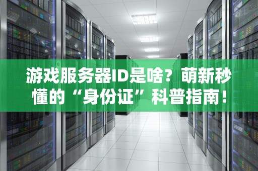 游戏服务器ID是啥？萌新秒懂的“身份证”科普指南！