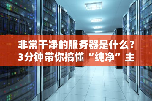 非常干净的服务器是什么？3分钟带你搞懂“纯净”主机的秘密！
