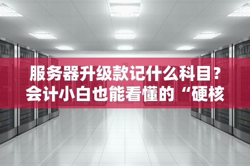 服务器升级款记什么科目？会计小白也能看懂的“硬核”科普！