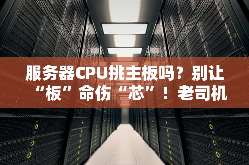 服务器CPU挑主板吗？别让“板”命伤“芯”！老司机带你避坑指南