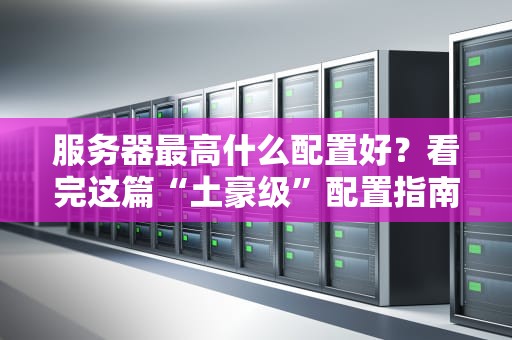 服务器最高什么配置好？看完这篇“土豪级”配置指南，我酸了！