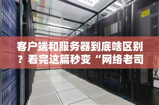 客户端和服务器到底啥区别？看完这篇秒变“网络老司机”！（附专业测评）