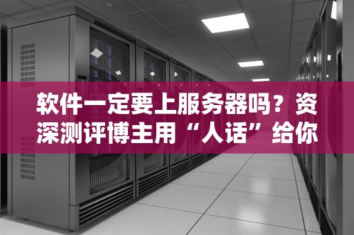 软件一定要上服务器吗？资深测评博主用“人话”给你讲明白！