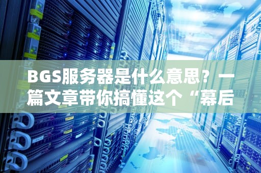 BGS服务器是什么意思？一篇文章带你搞懂这个“幕后英雄”！