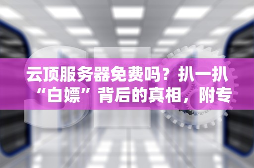 云顶服务器免费吗？扒一扒“白嫖”背后的真相，附专业测评+避坑指南！