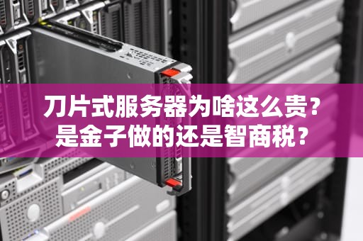 刀片式服务器为啥这么贵？是金子做的还是智商税？