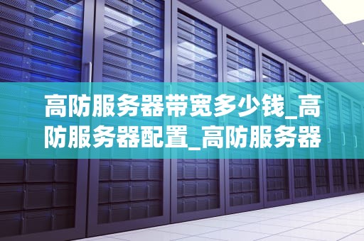 高防服务器带宽多少钱_高防服务器配置_高防服务器带宽价格与选择的深度分析