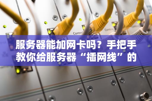 服务器能加网卡吗？手把手教你给服务器“插网线”的骚操作！