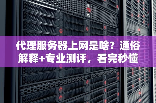 代理服务器上网是啥？通俗解释+专业测评，看完秒懂！