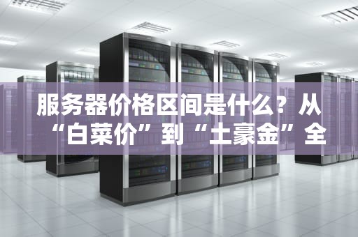 服务器价格区间是什么？从“白菜价”到“土豪金”全解析！