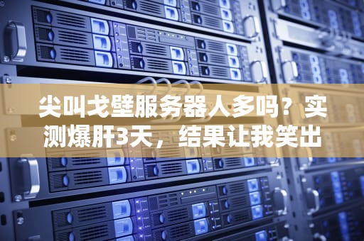 尖叫戈壁服务器人多吗？实测爆肝3天，结果让我笑出猪叫！