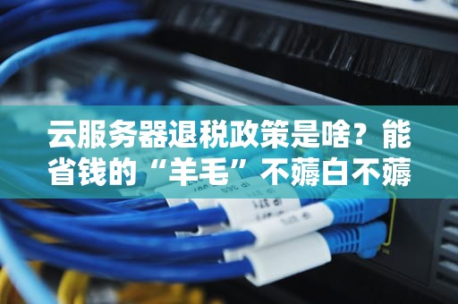 云服务器退税政策是啥？能省钱的“羊毛”不薅白不薅！