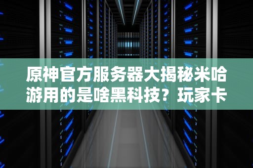原神官方服务器大揭秘米哈游用的是啥黑科技？玩家卡成PPT的锅该谁背？