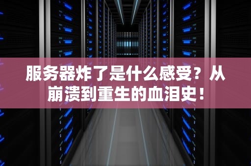服务器炸了是什么感受？从崩溃到重生的血泪史！